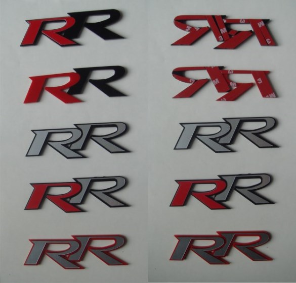 Шильд "RR" для автомобиля Хонда на скотче 3М