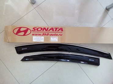 Дефл. двери Hyundai Sonata (нов. куз) MS хром, модельный ряд 2011 г