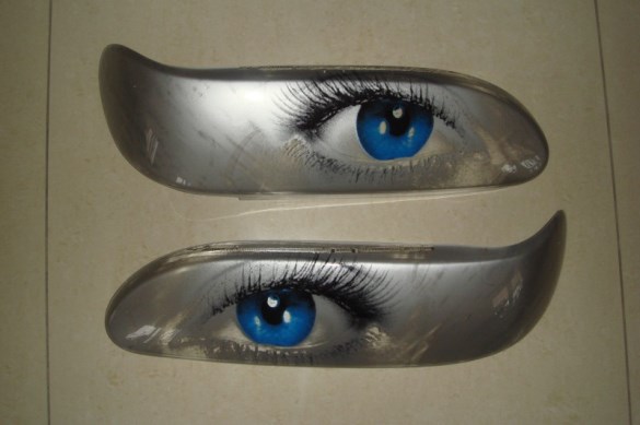 Защита фар ВАЗ 2115 глаза полноцвет синие